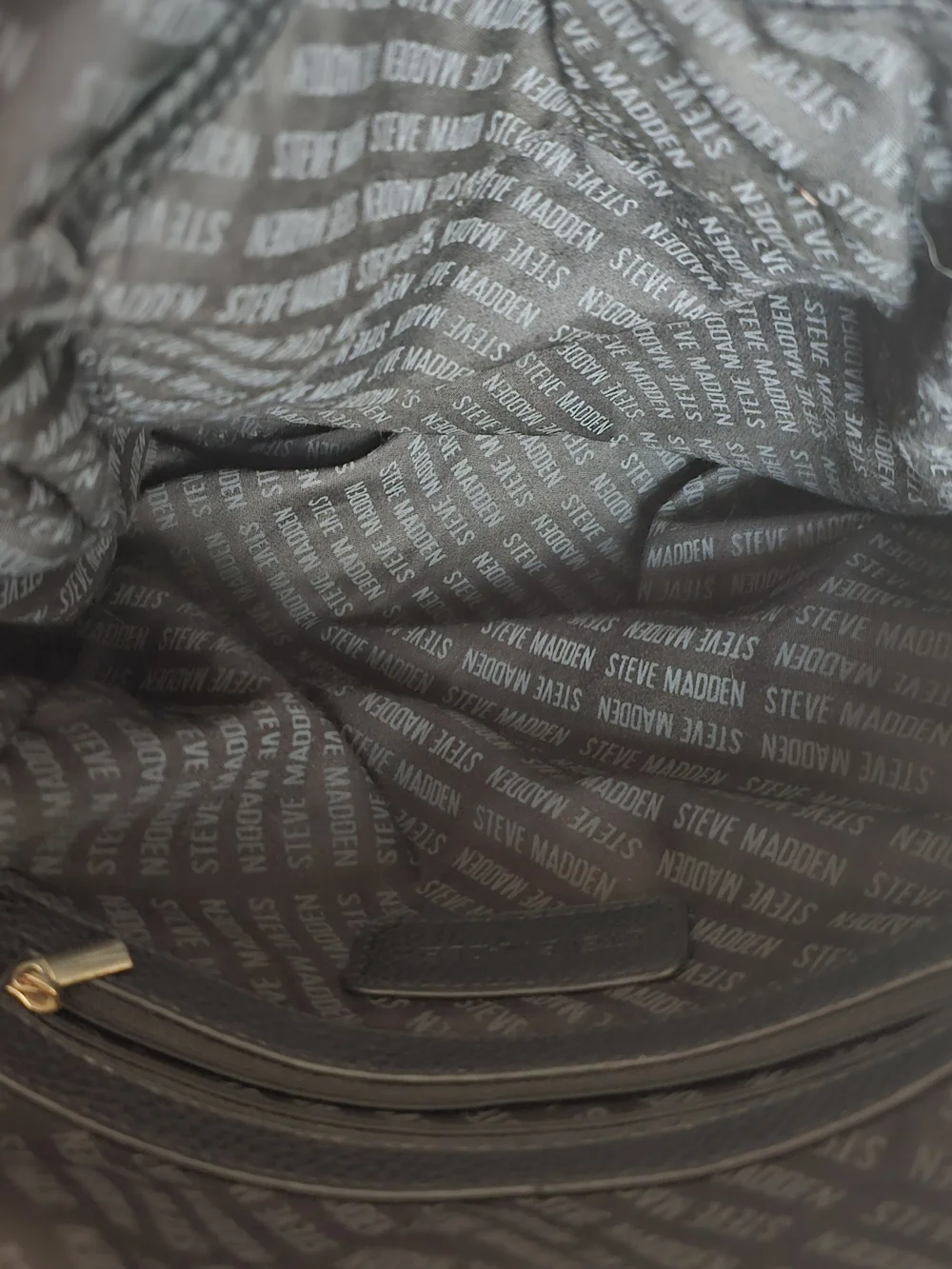 Black Steve Madden Faux Leather Backpack - Back Pack